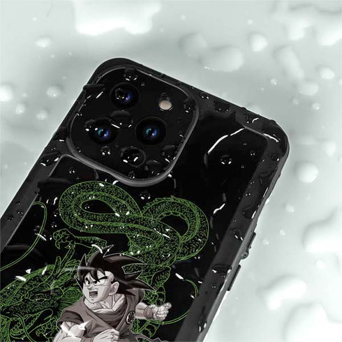 Dragon Ball Z Goku and Shenron iPhone 15 Pro Waterproof Case